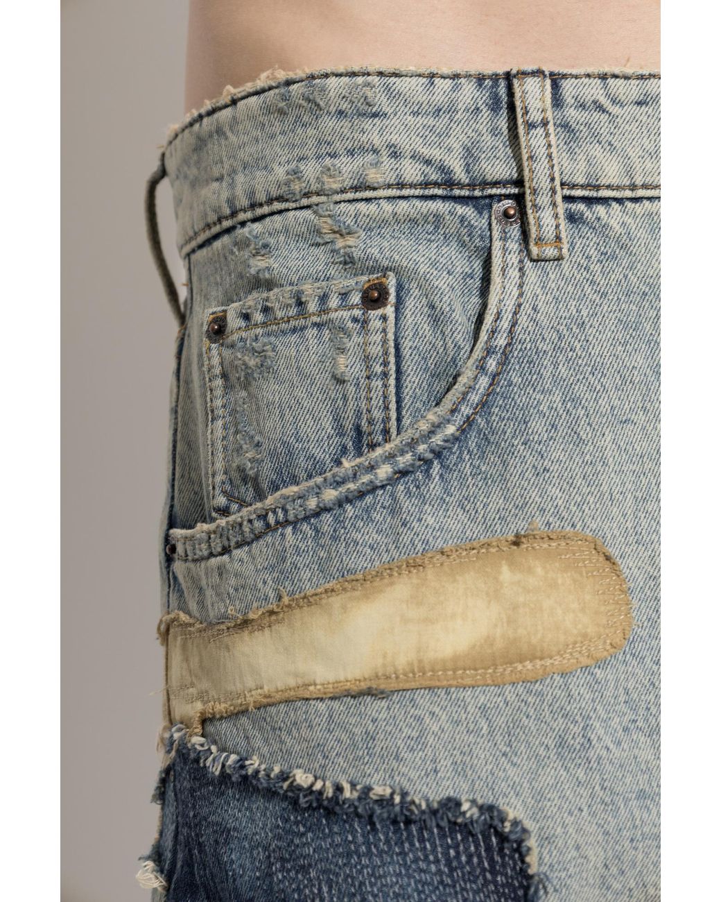 DSquared² Blue Kawaii Patchwork Jeans for men