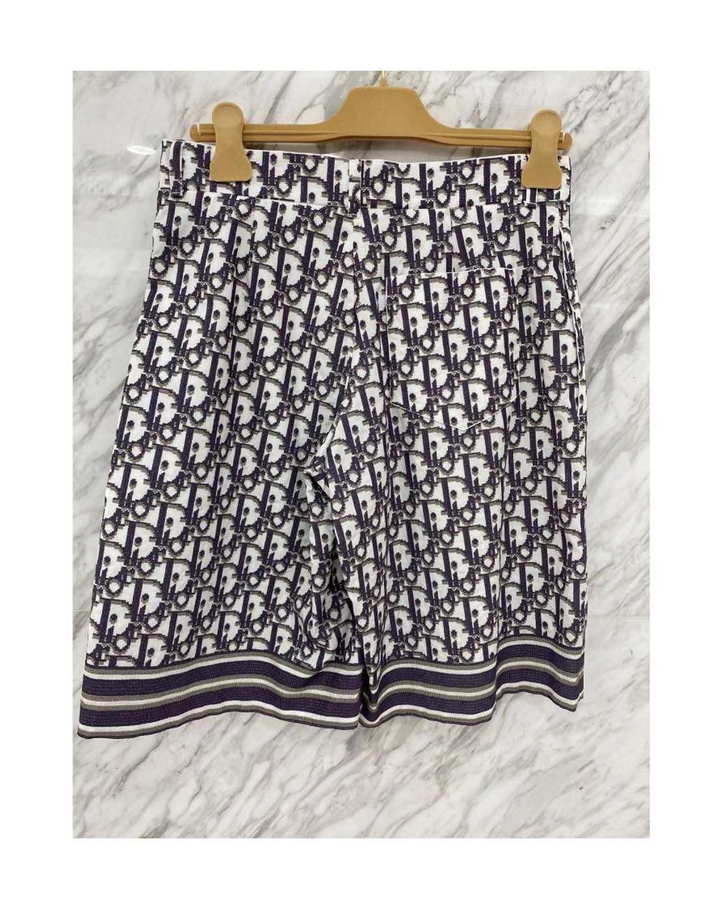 Dior Gray Logo Jacquard Shorts for men
