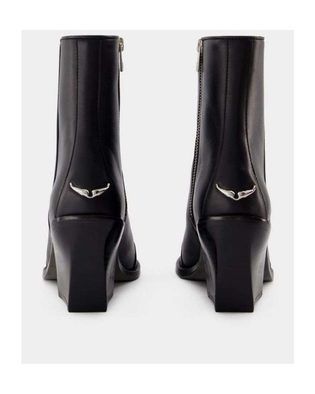 Zadig & Voltaire Black Pointed Short Boots
