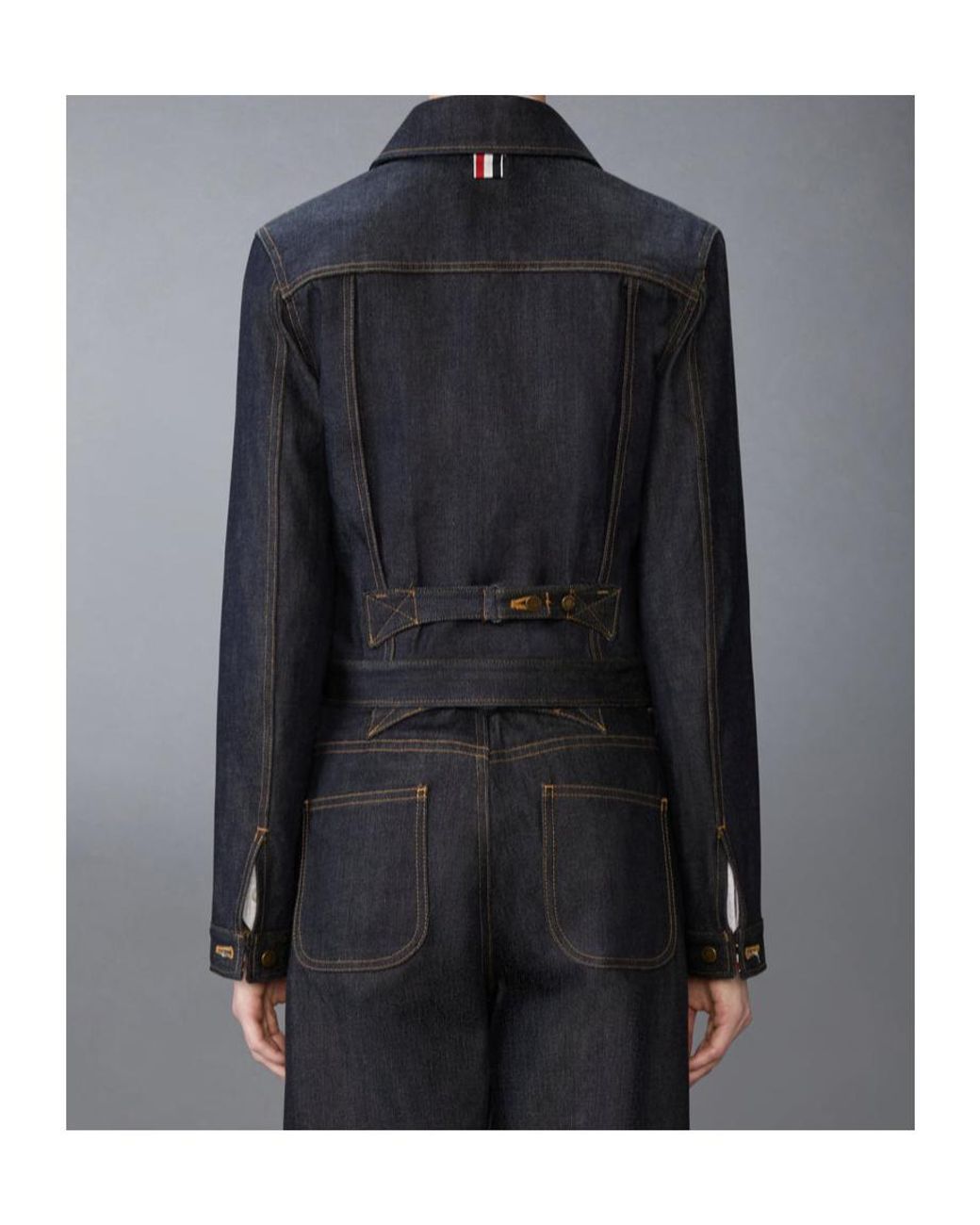 Thom Browne Blue Buttoned Denim Jacket