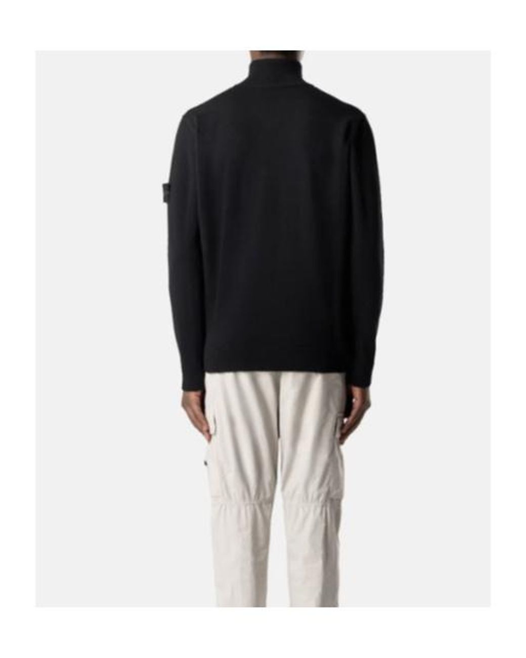 Stone Island Black Half-Zip Jumper for men