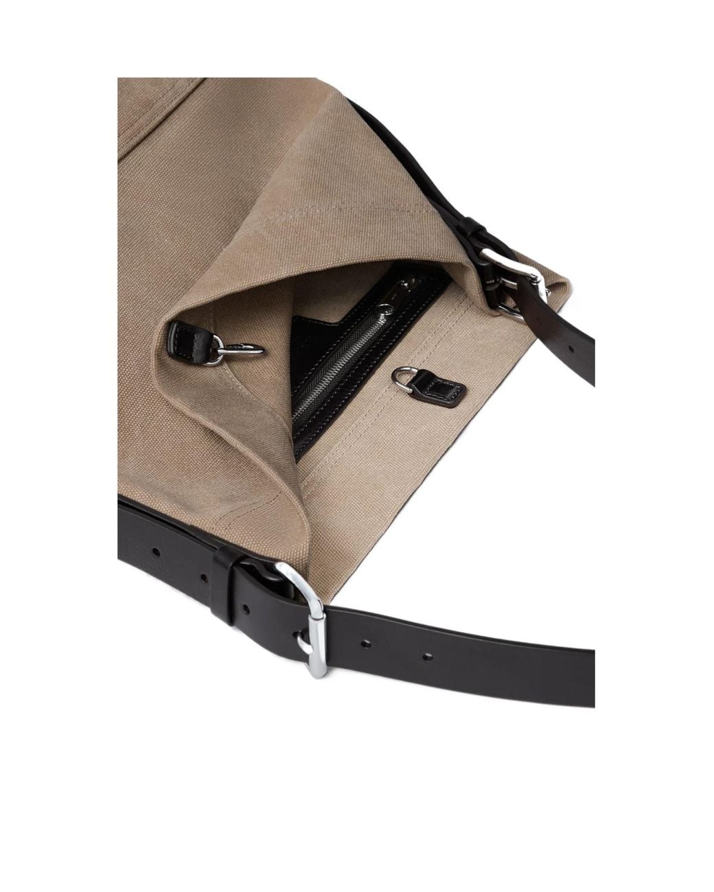 Lemaire White Small Belted Top Handle Bag