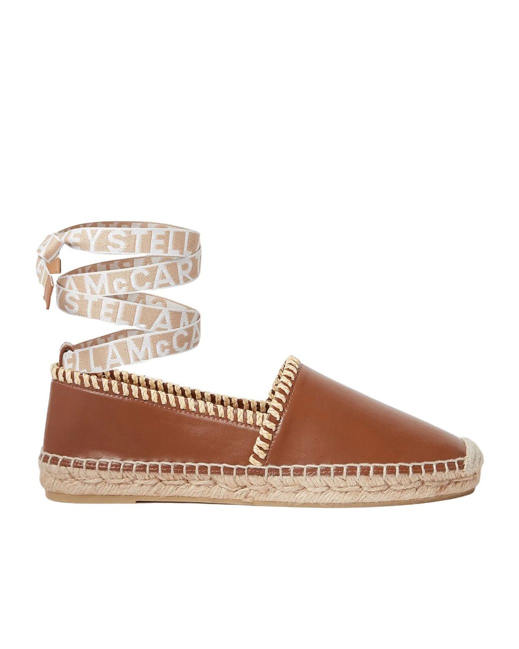 Stella McCartney Brown Gaia Whipstitched Espadrilles