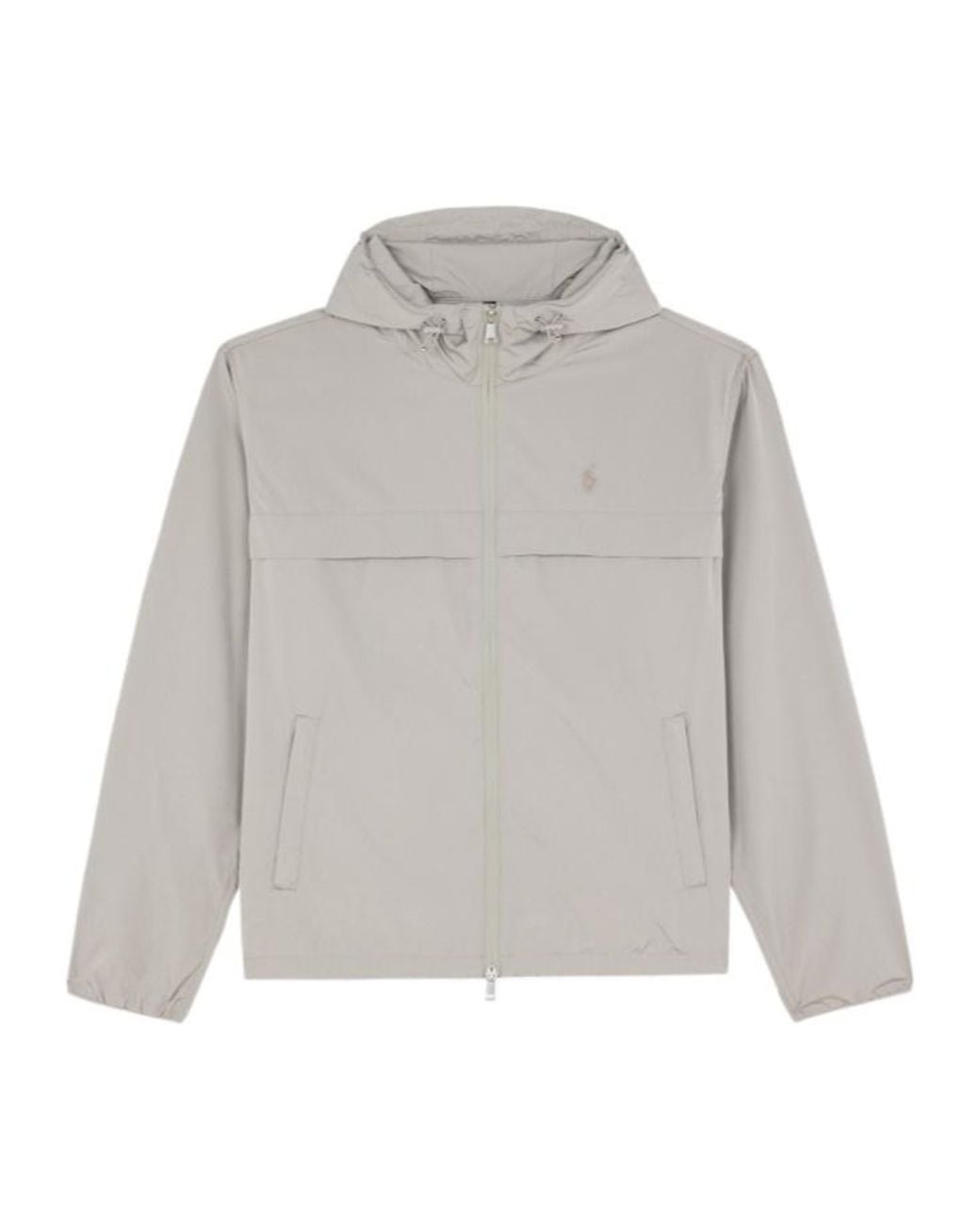 Polo Ralph Lauren Gray Hooded Zip-Fastening Jacket for men