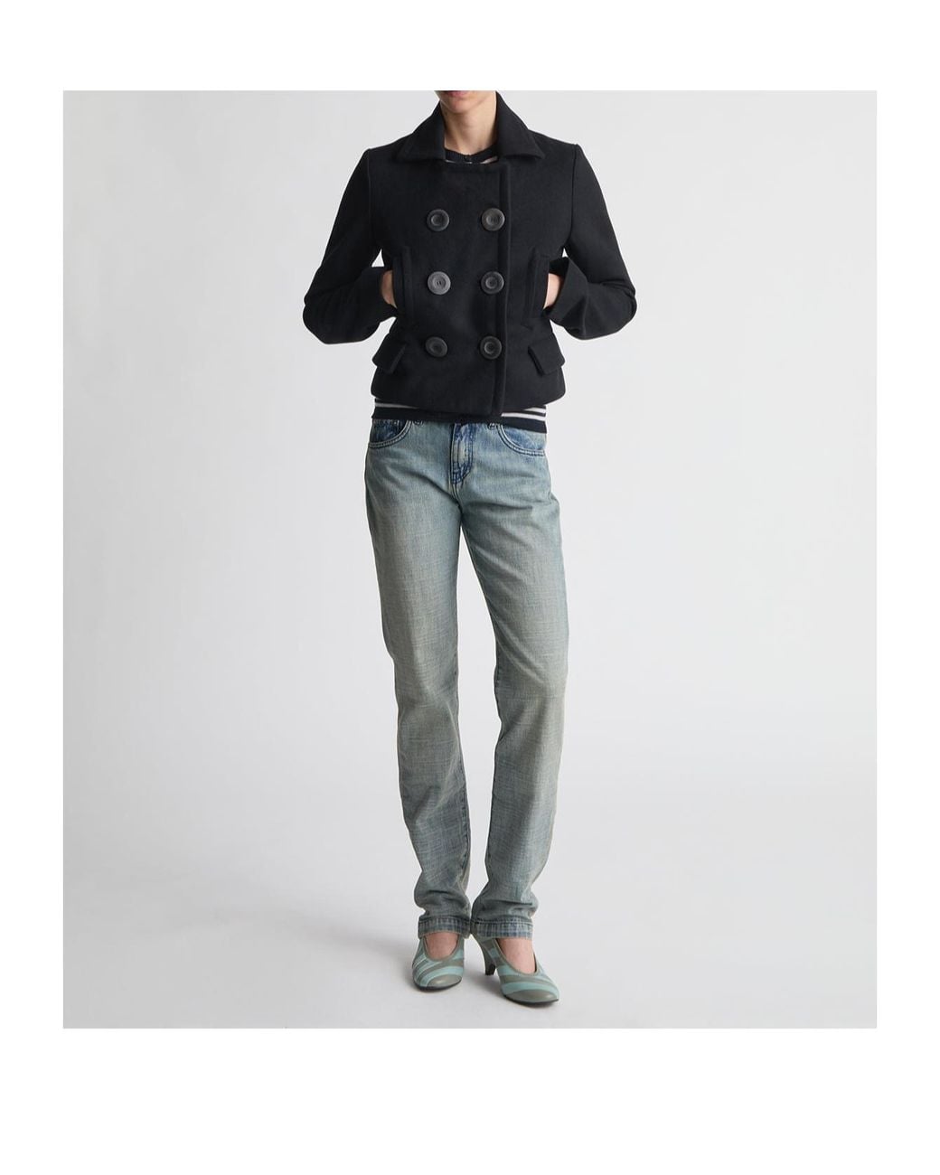 Paloma Wool Black Double-Breasted Coat