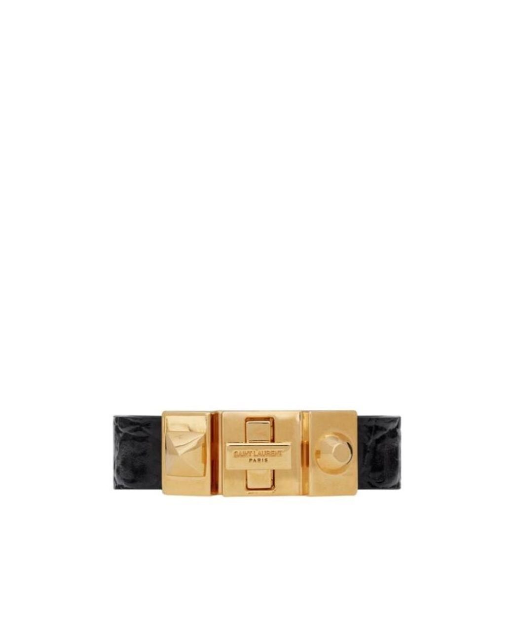 Saint Laurent Metallic Studded Closure Bracelet