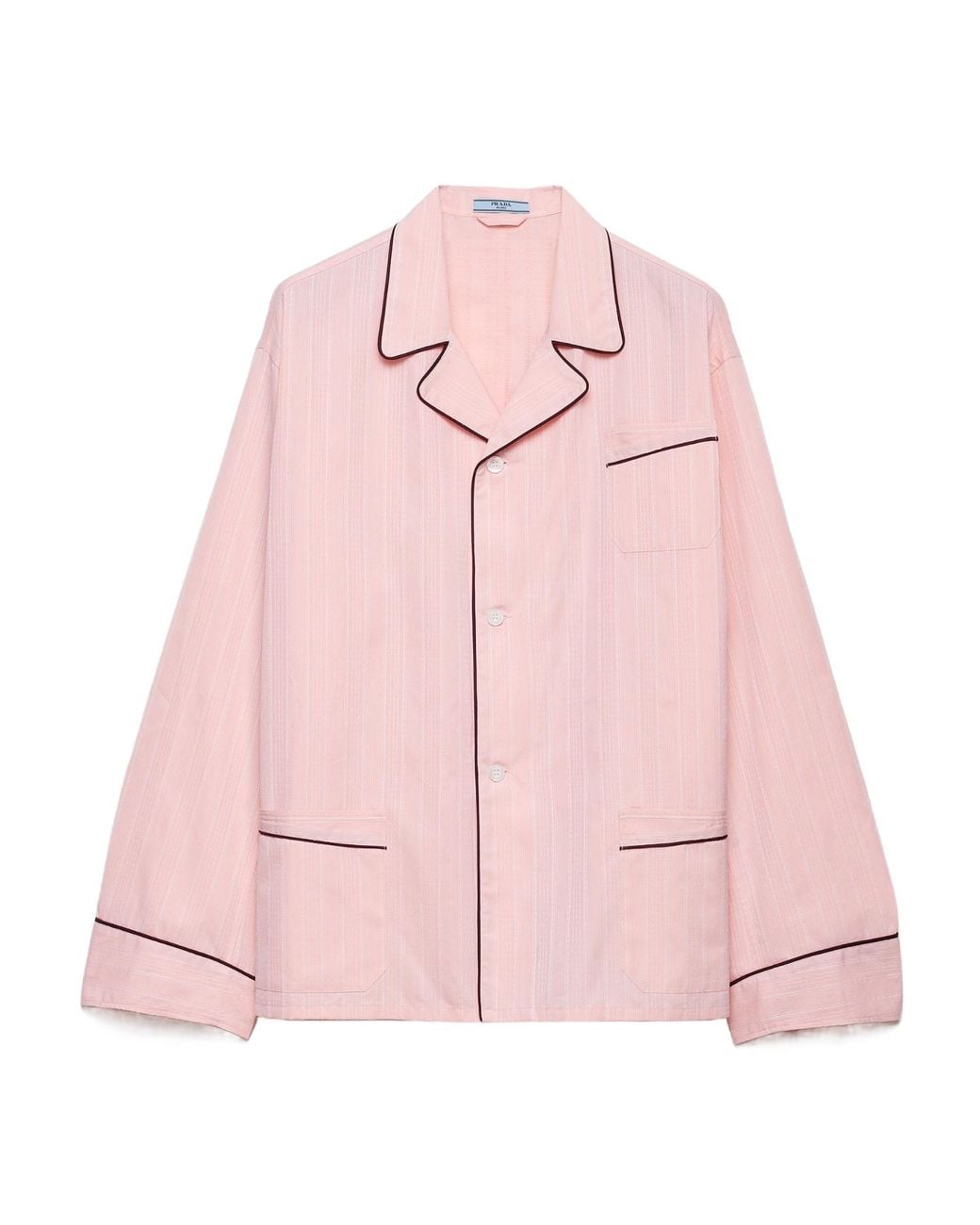 Prada Pink Long-Sleeved Button-Up Shirt