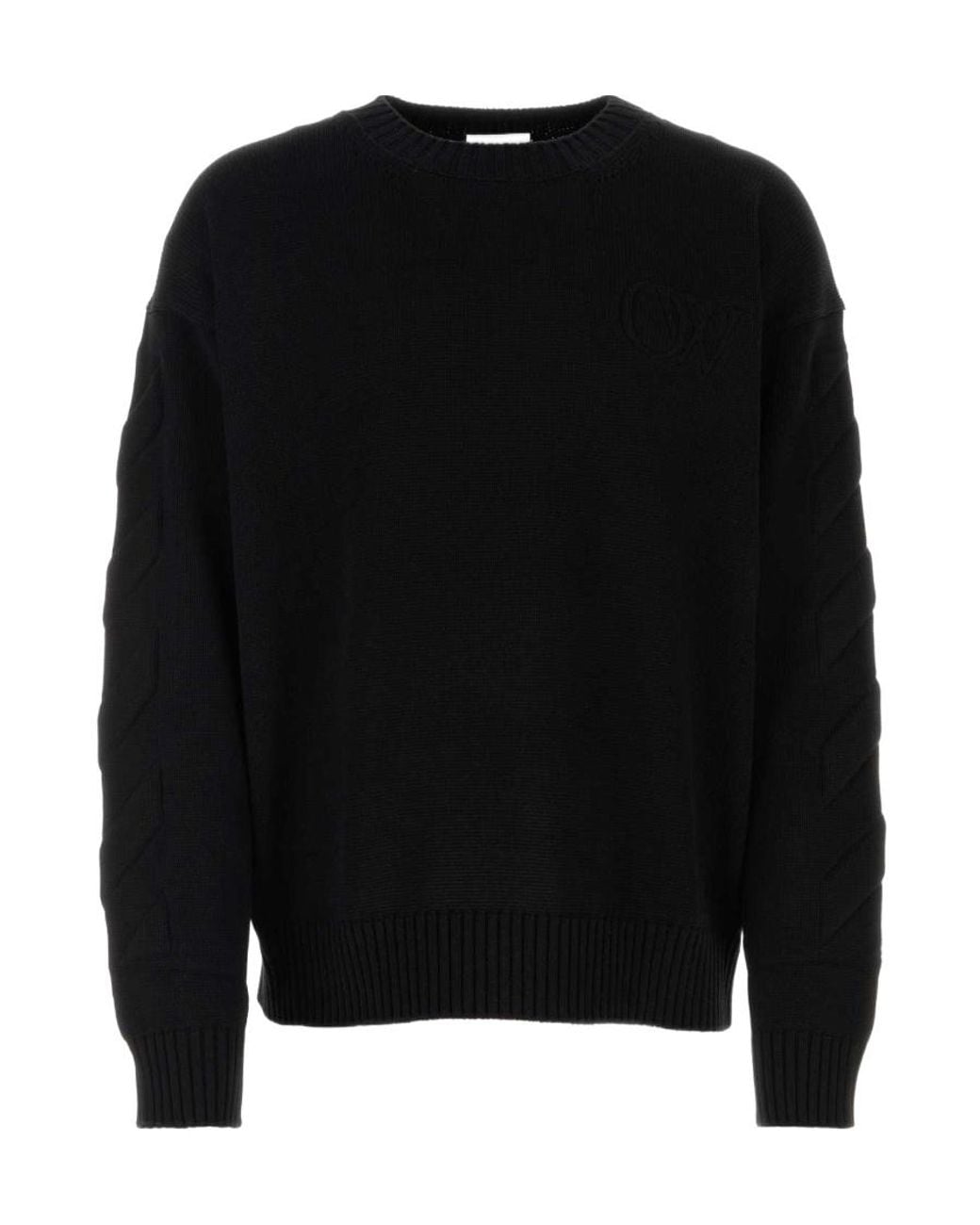Off-White c/o Virgil Abloh Black Crewneck Knitted Jumper for men
