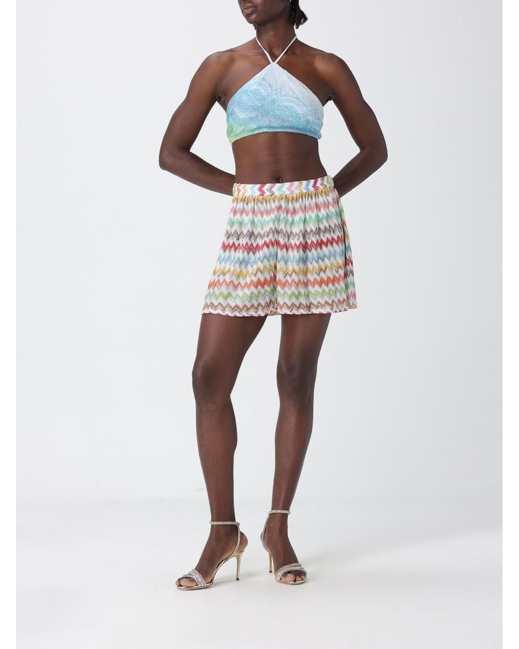 Missoni White Zigzag Elasticated Shorts