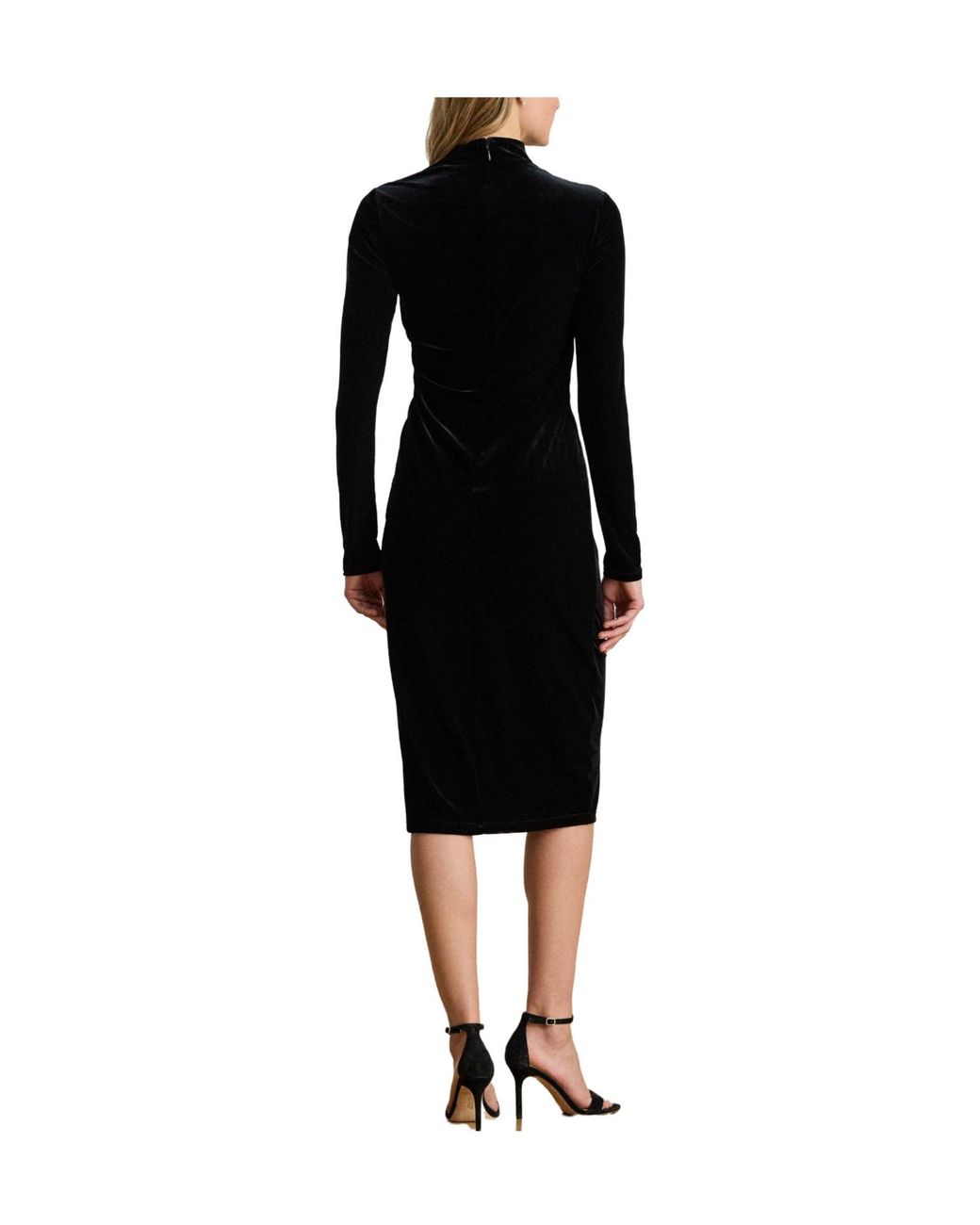 Ralph Lauren Black Solid Color Dress