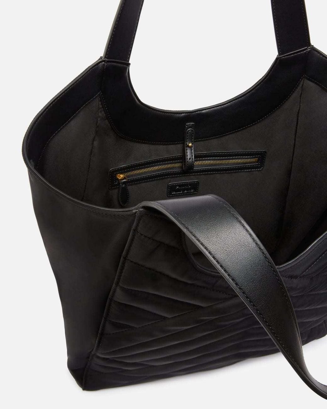 Pinko Black Puzzle-Quilted Shopper Bag