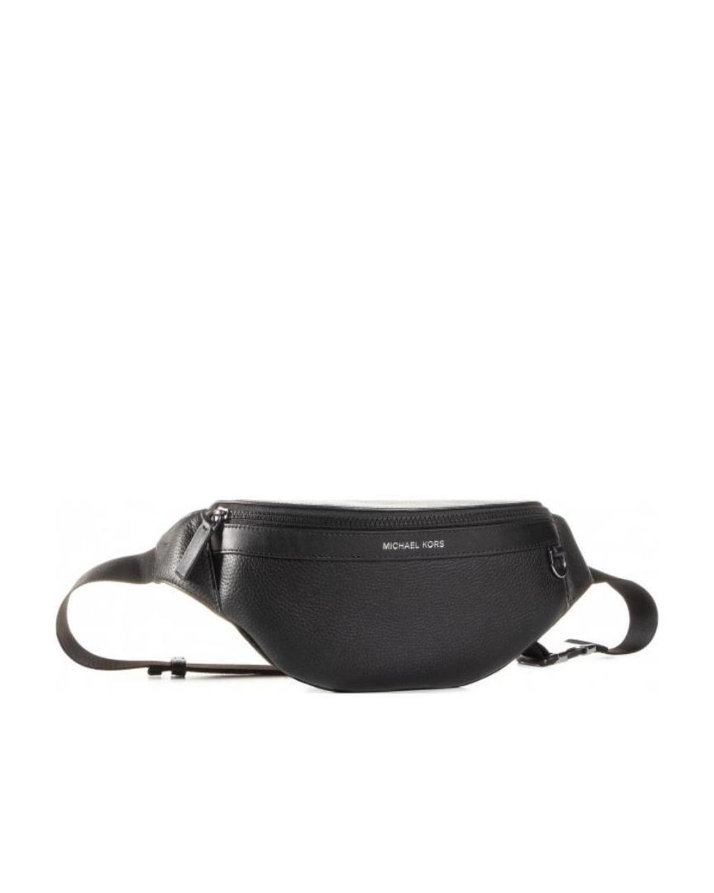 Michael Kors Black Greyson Logo Printed Belt Bag for men