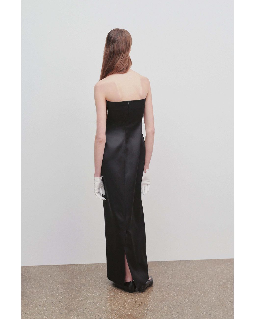 The Row Black Strapless Long Dress
