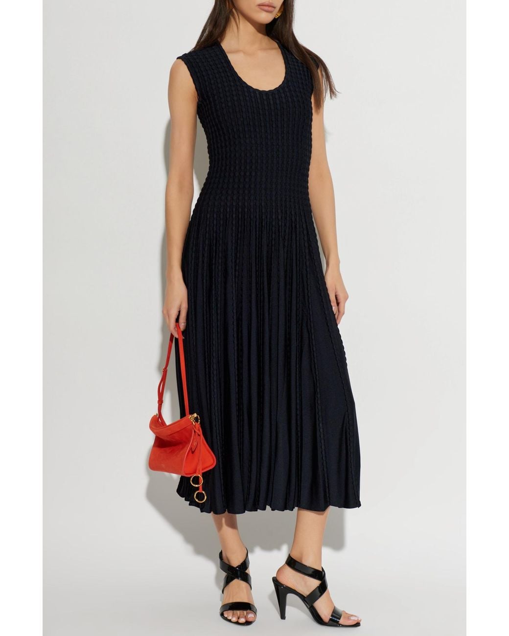 Alaïa Black Alaïa Sculptural Flare Dress