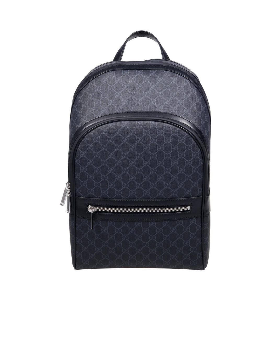 Gucci Blue Monogram Zip Pocket Backpack for men