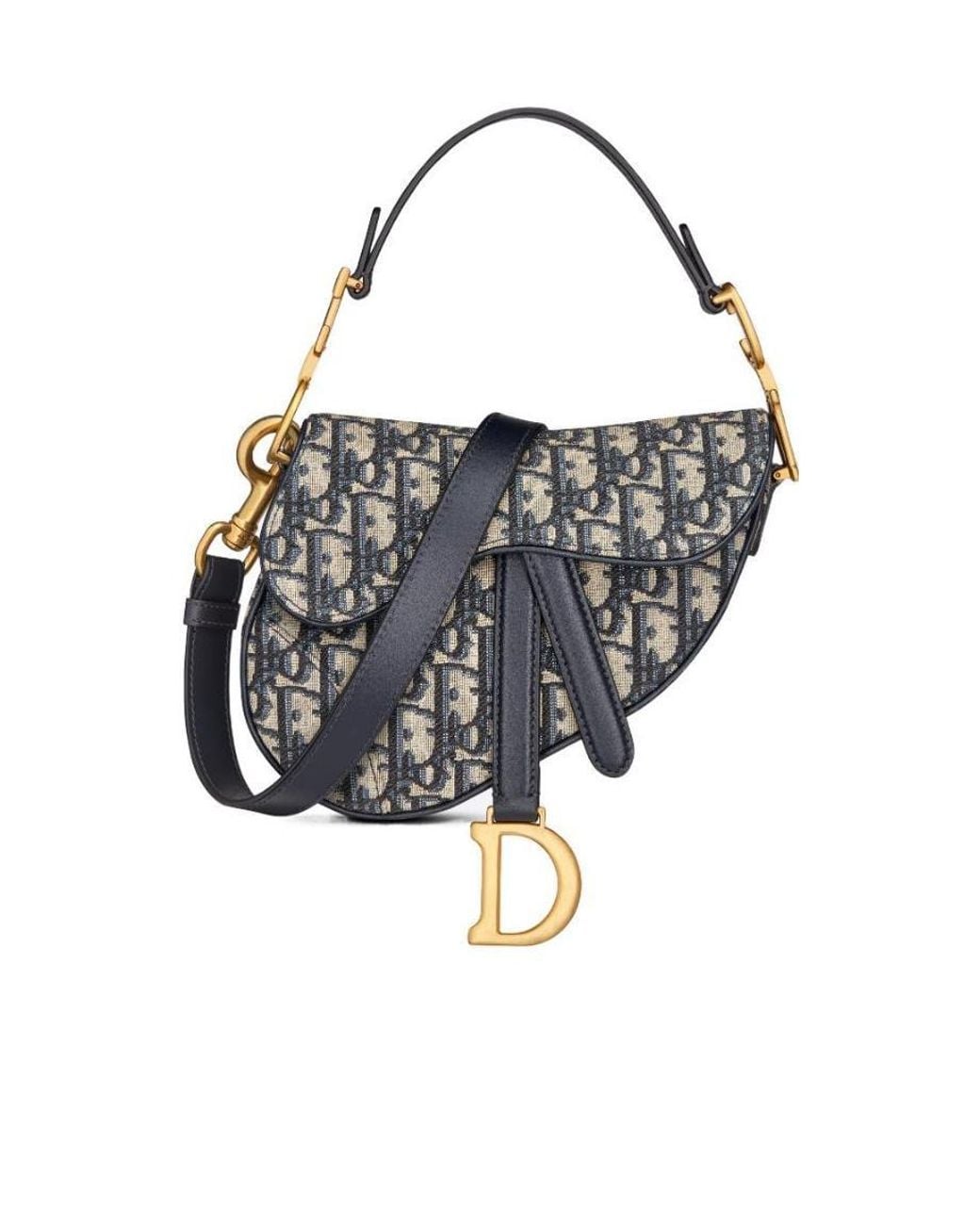 Dior Black Mini Saddlebag With Strap