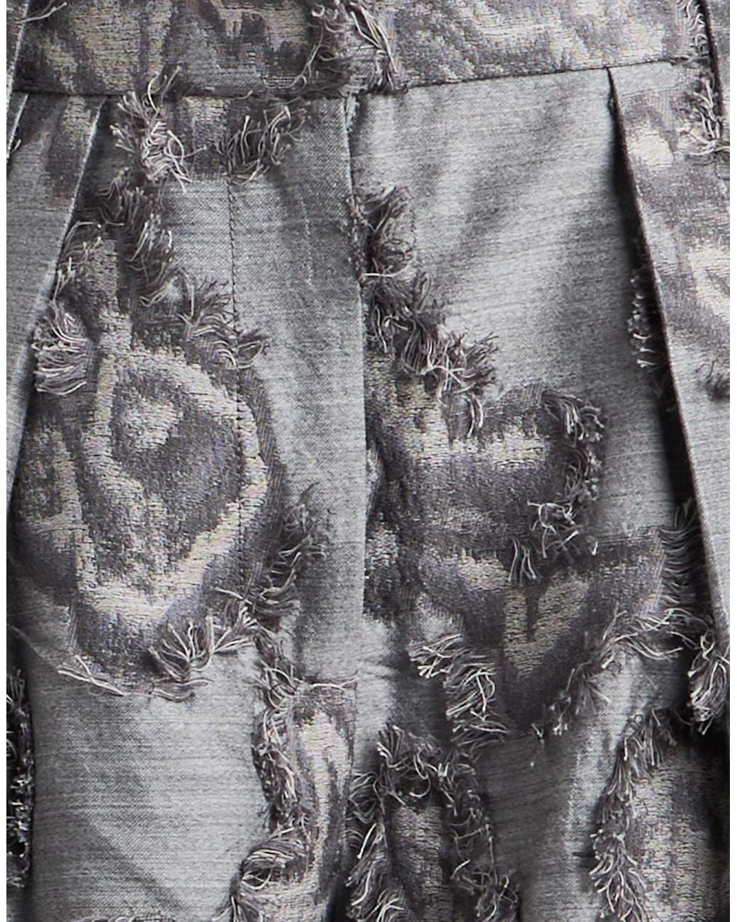 Ganni Gray Wide-Leg Trousers
