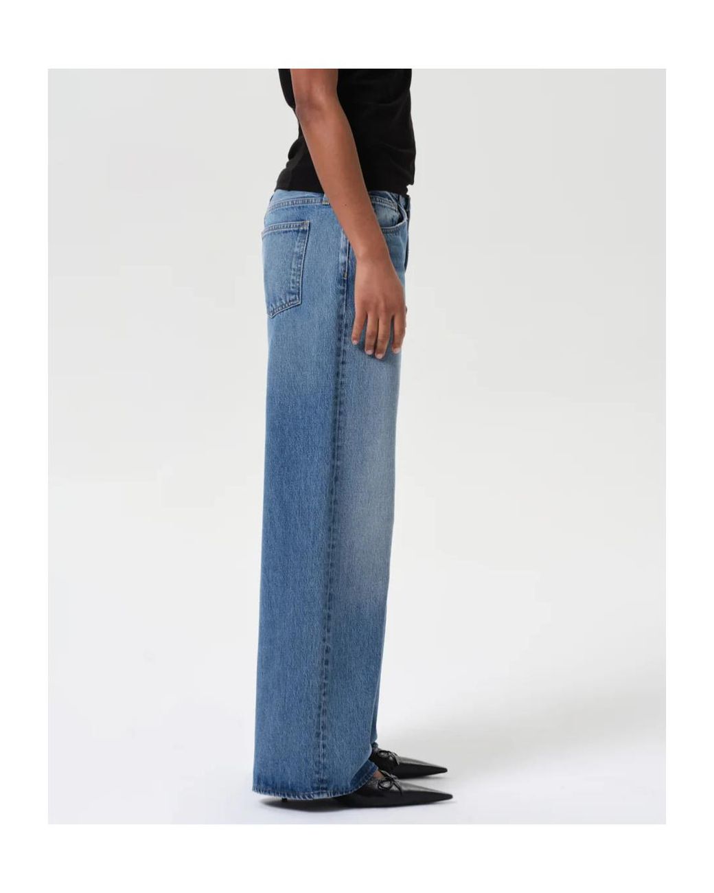 Agolde Blue Keira Wide-Leg Jeans