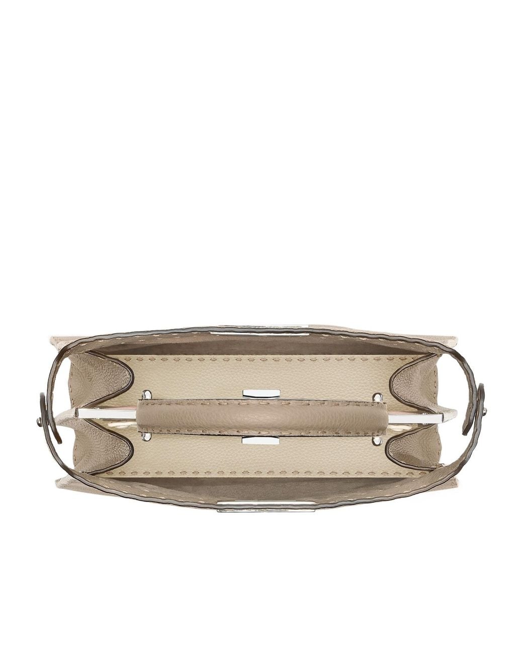 Fendi Natural Dove Selleria Bag With 1414 Hand-Sewn Topstitches