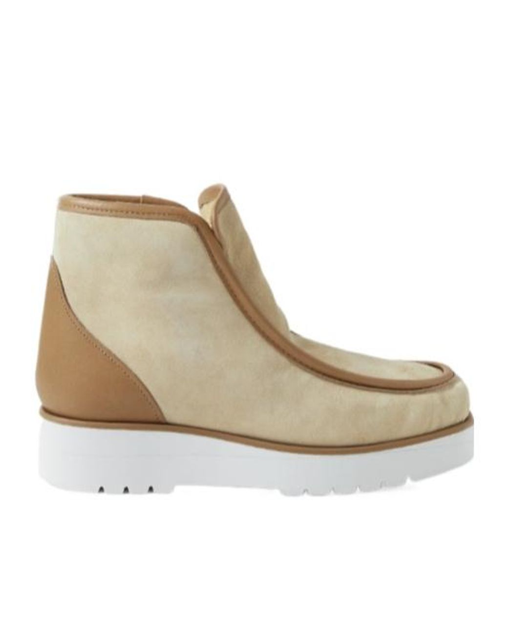 Gabriela Hearst Natural Square Toe Ankle Boots