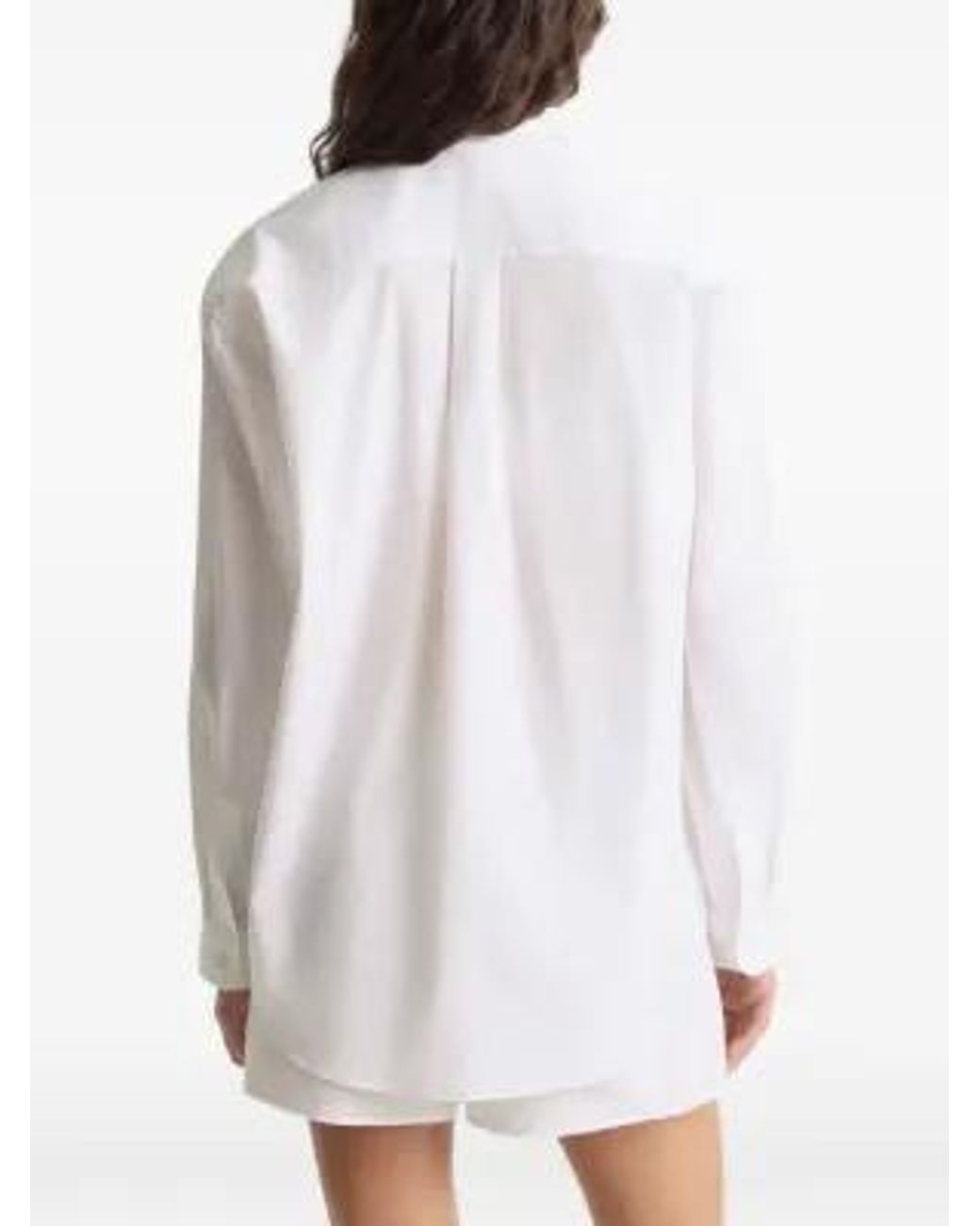 Sporty & Rich White Pocket Embroidered Top