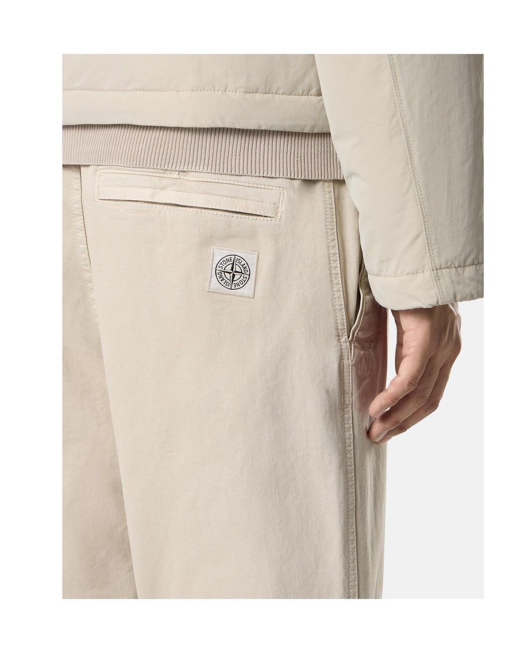 Stone Island Gray Regular-Fit Chino Trousers for men