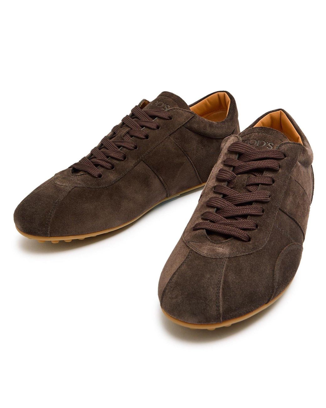 Tod's Brown Fleece-Lined Low-Top Casual Shoes for men