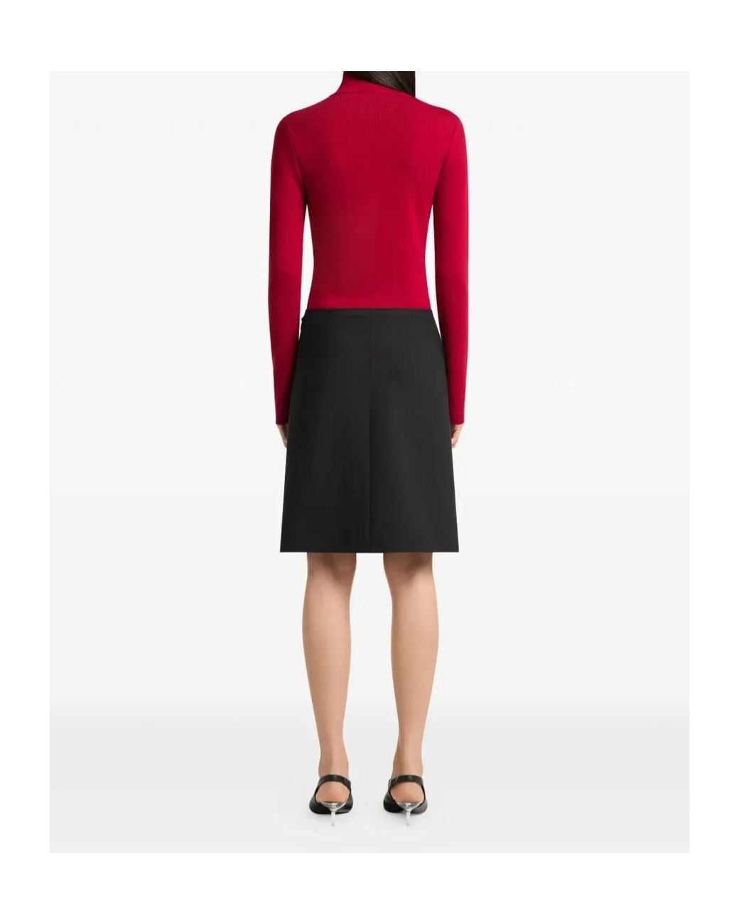 Courreges Red Courrèges Zip-Up Knitted Sweater