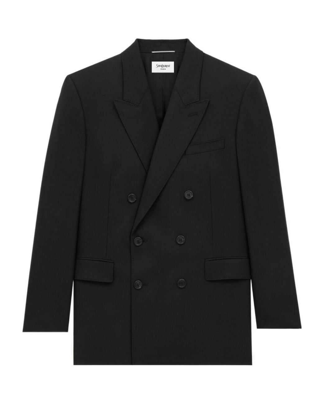 Saint Laurent Black Yves Double-Breasted Blazer for men