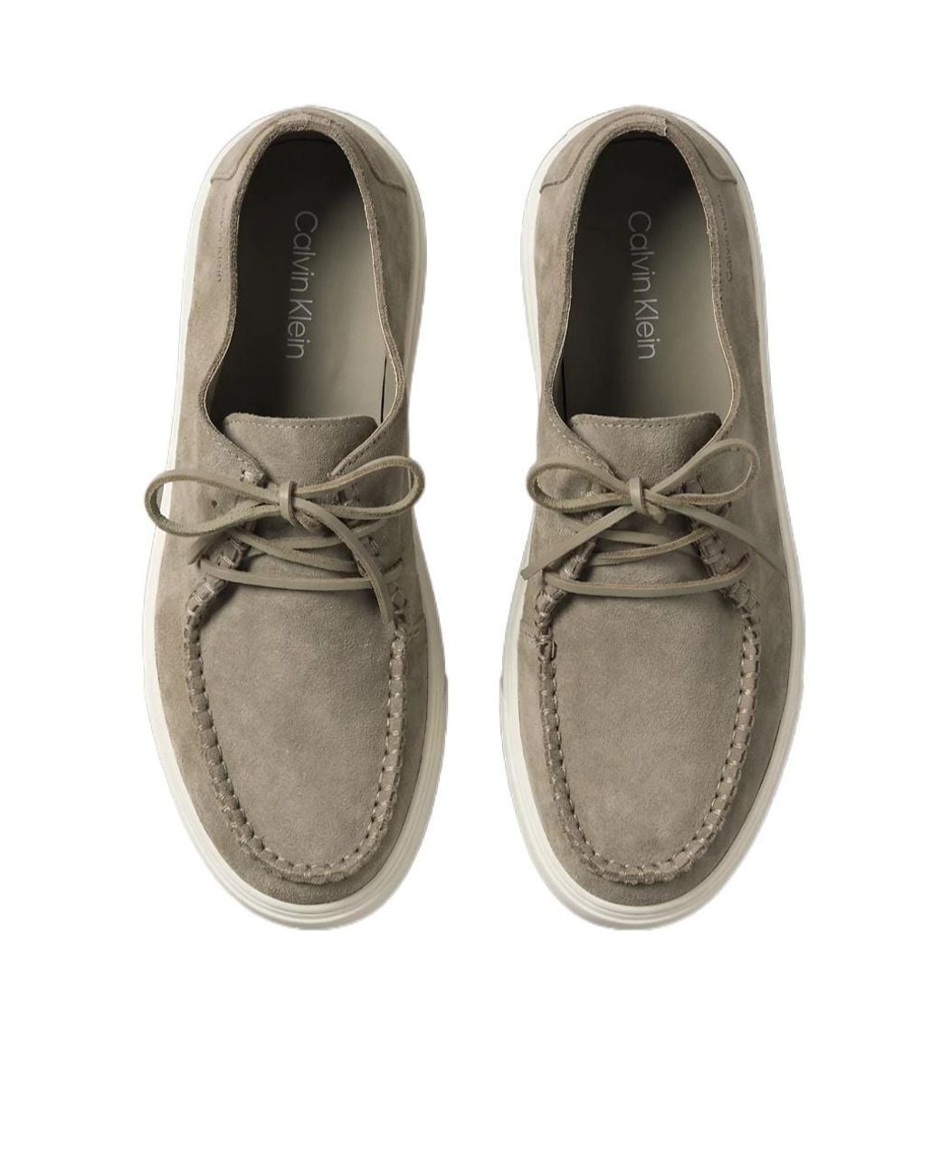 Calvin Klein Brown Moc-Toe Low-Top Sneakers for men