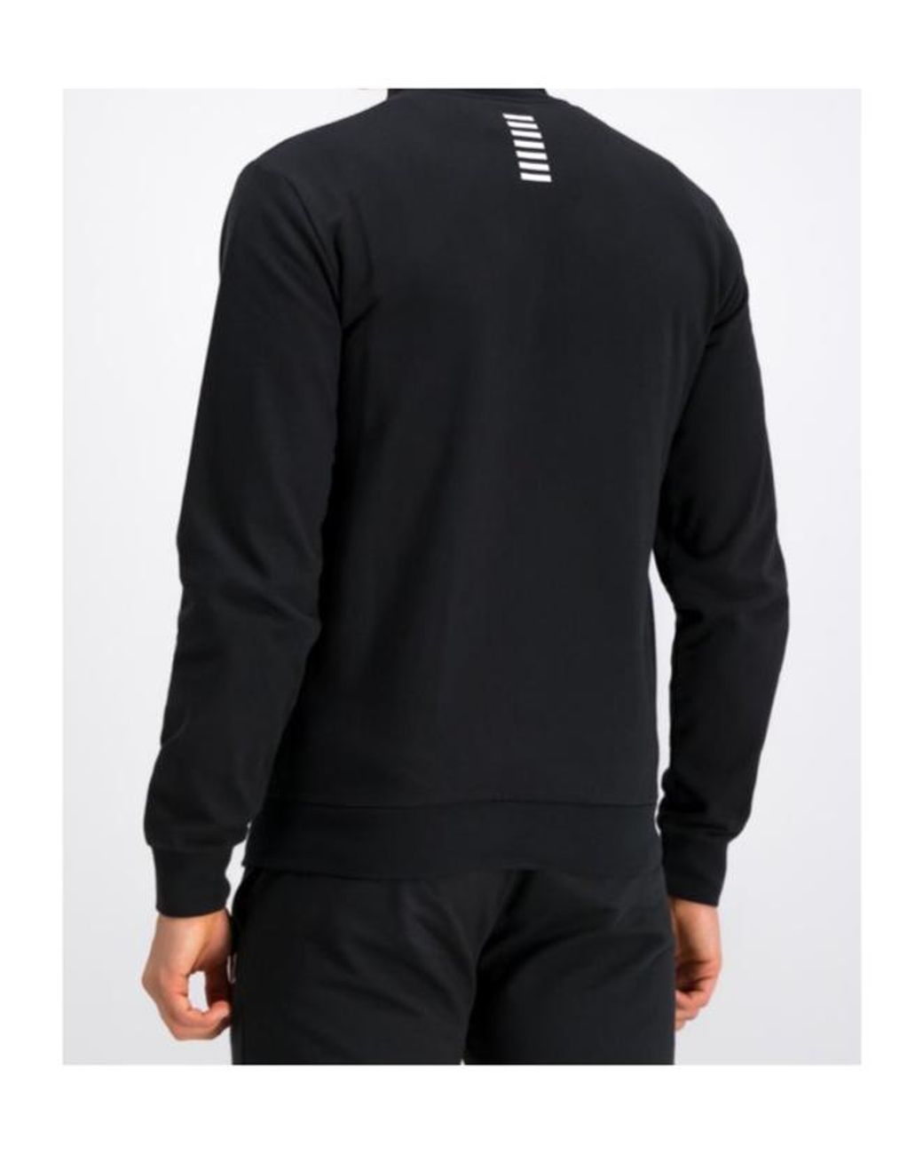 EA7 Black Logo Printed Tracksuit for men