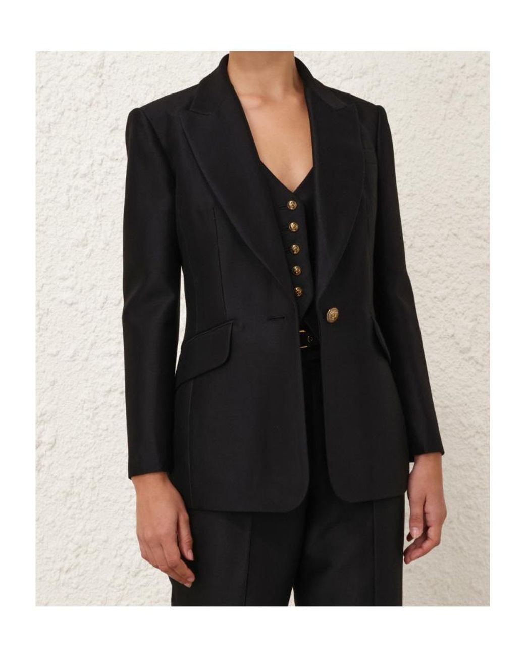 Zimmermann Black Hypnotic Tailored Jacket