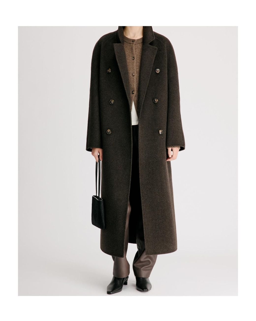 Loulou de Saison Black Irvin Long Double-Breasted Coat