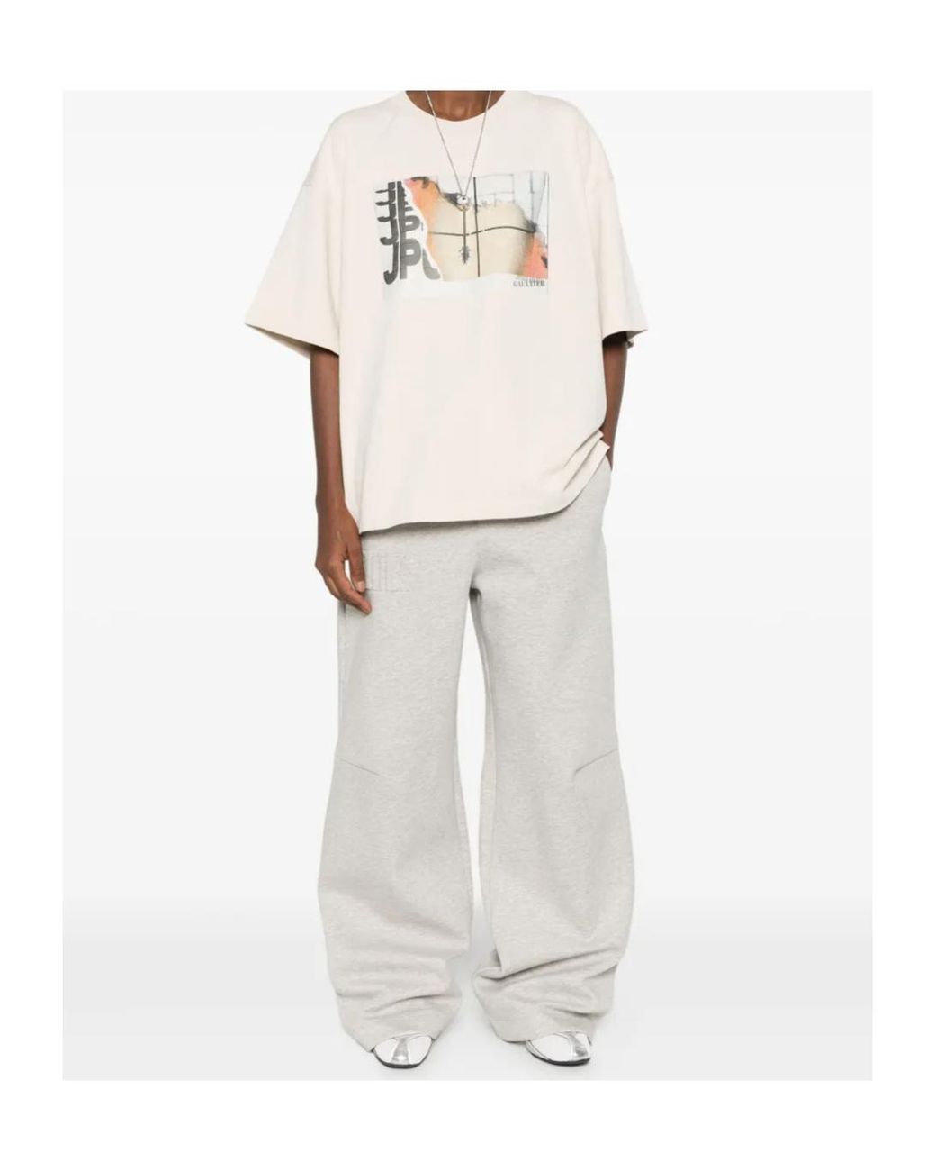 Jean Paul Gaultier White Graphic-Print T-Shirt