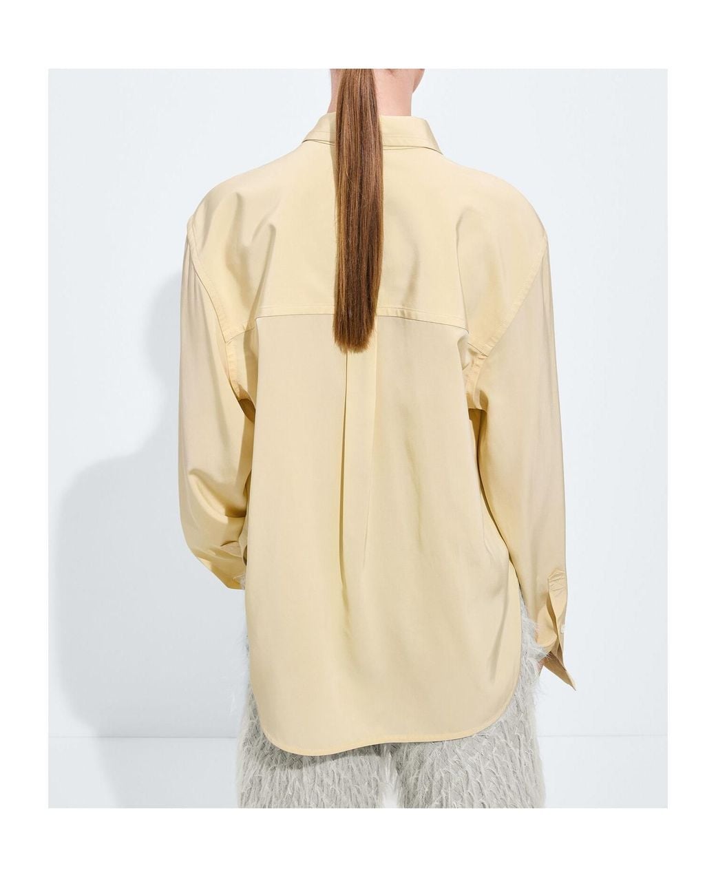 Bottega Veneta Natural Silk And Viscose Toile Shirt