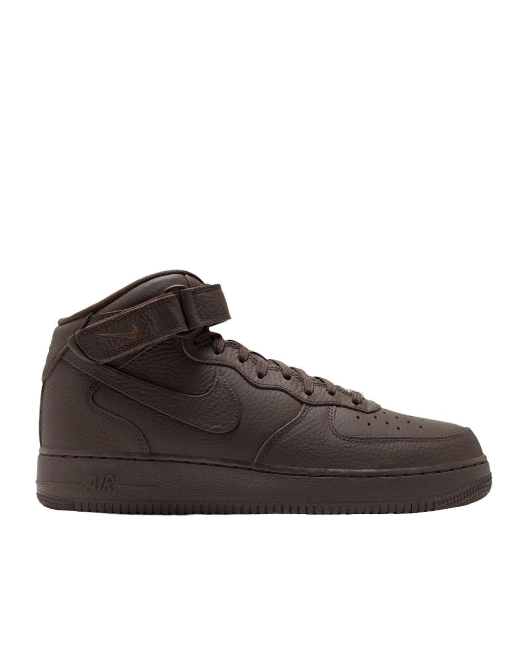 Nike Brown Lychee-Pattern Mid-Cut Casual Sneakers for men