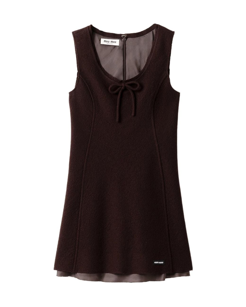 Miu Miu Black Felted Wool Dress