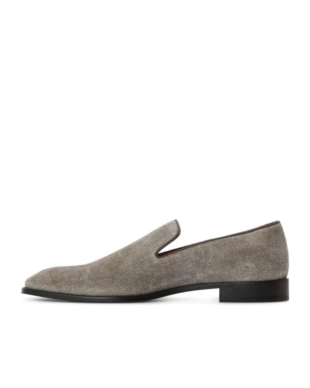 Christian Louboutin Gray Slip-On Business Casual Shoes for men