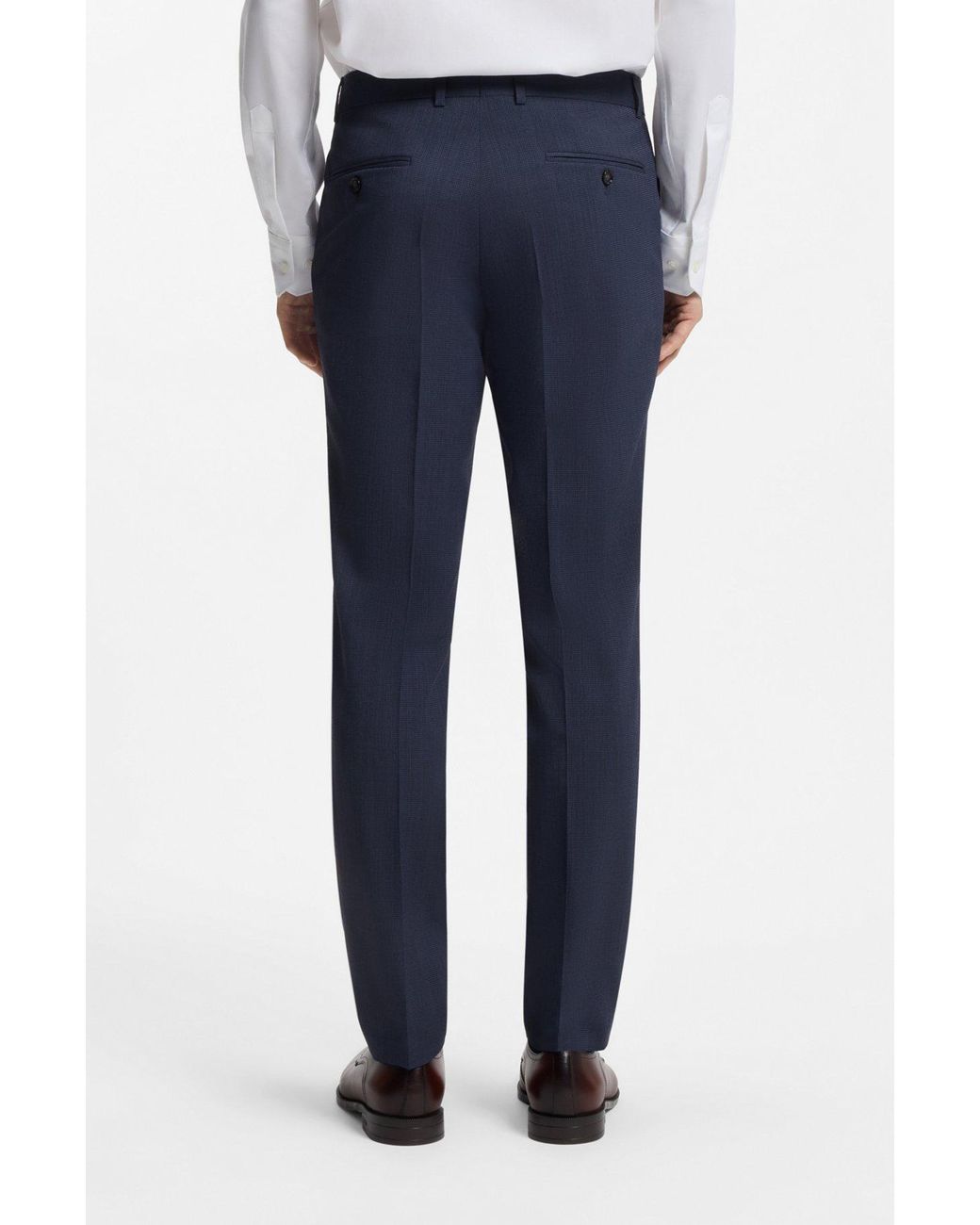 Boss Blue Single Breasted Suit for men