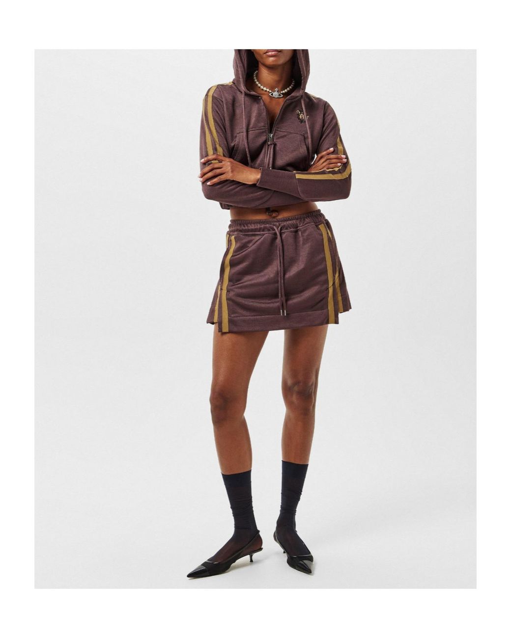 Vivienne Westwood Brown Elastic Waist Skirt