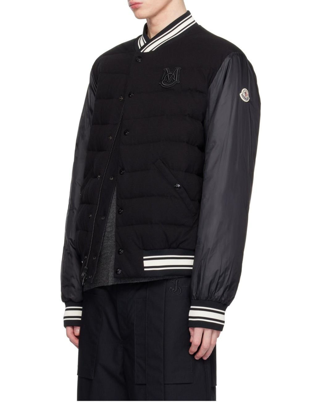 Moncler Black Reversible Button-Up Jacket for men