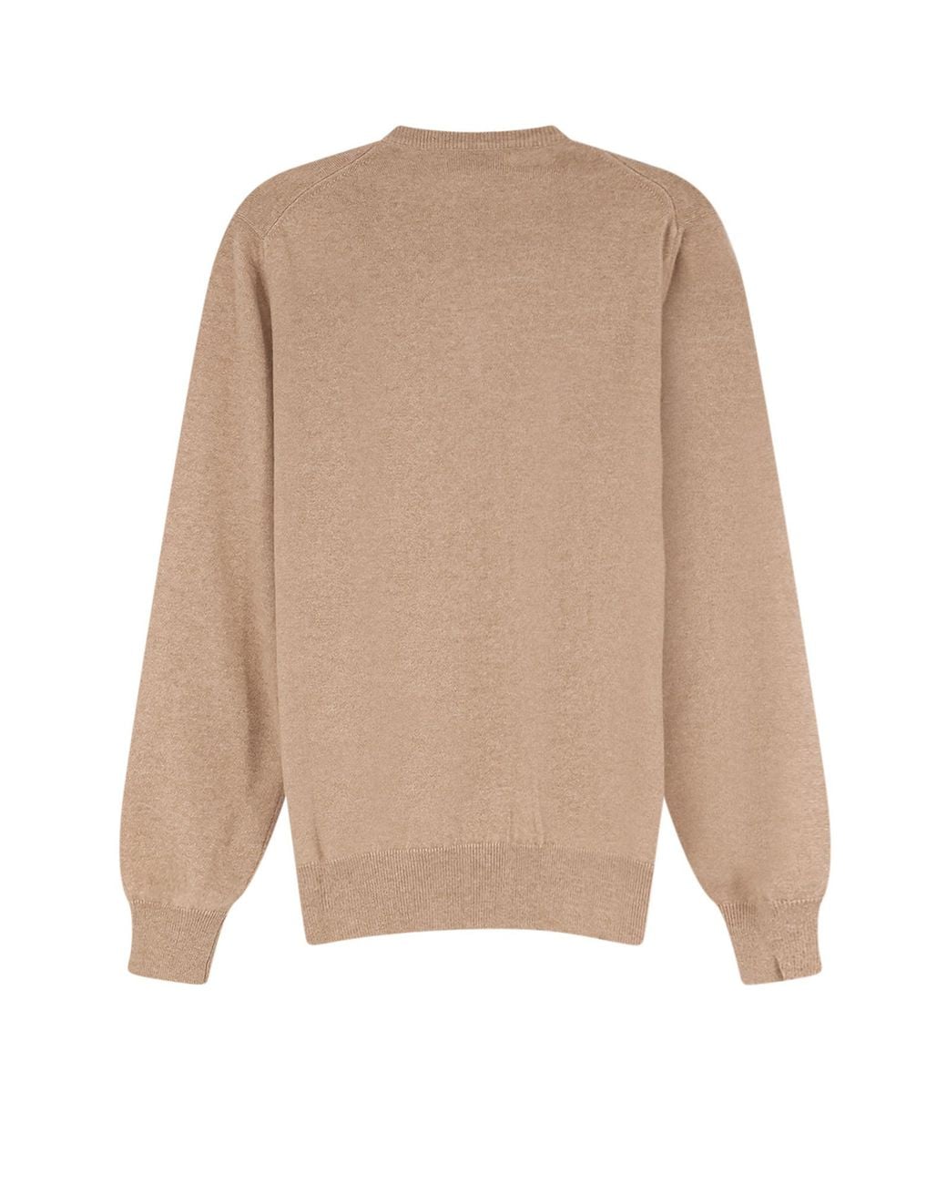 Brunello Cucinelli Natural V-Neck Knitted Sweater for men