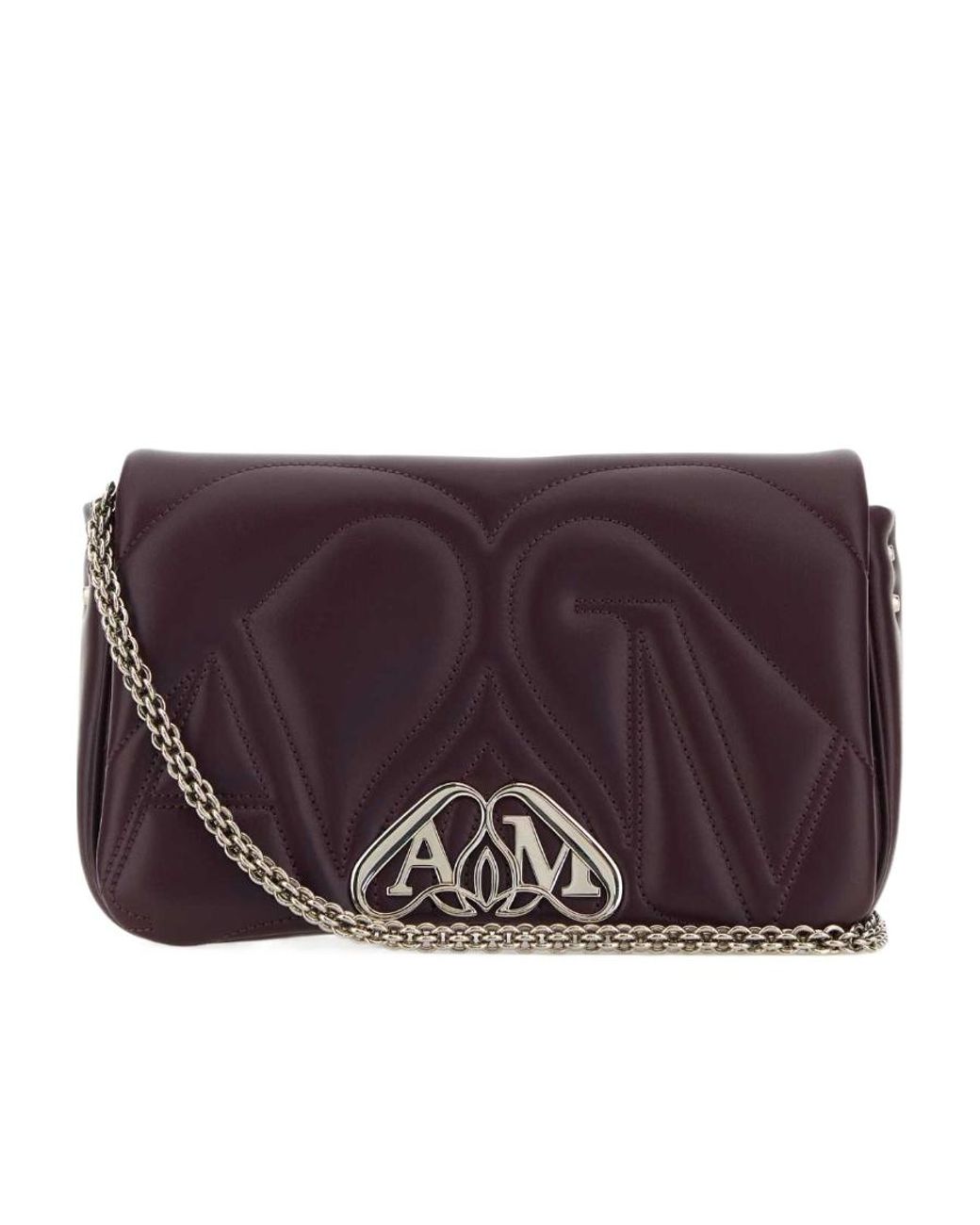McQueen Black The Seal Logo Plaque Small Shoulder Bag