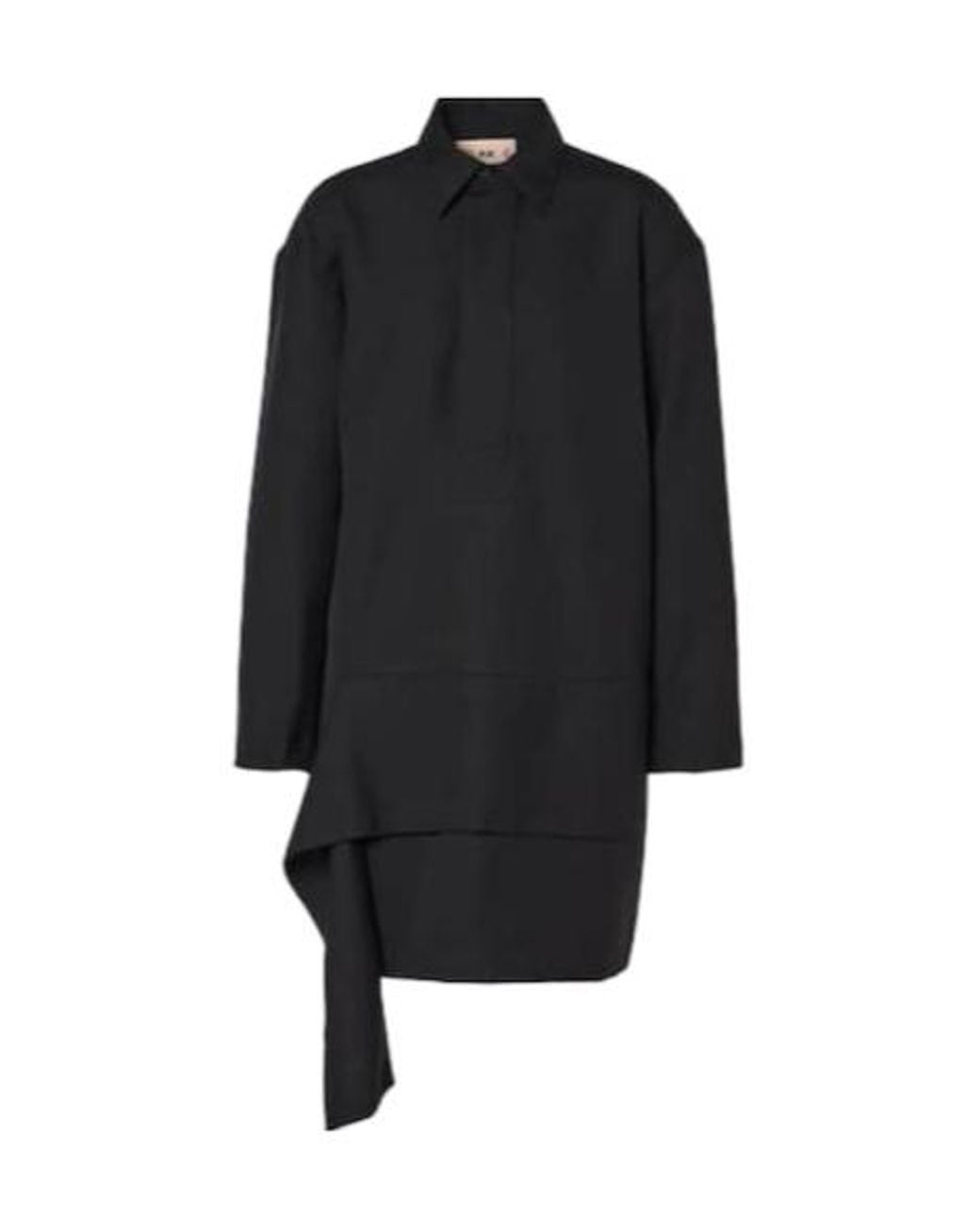 Plan C Black Wool-Blend Minidress