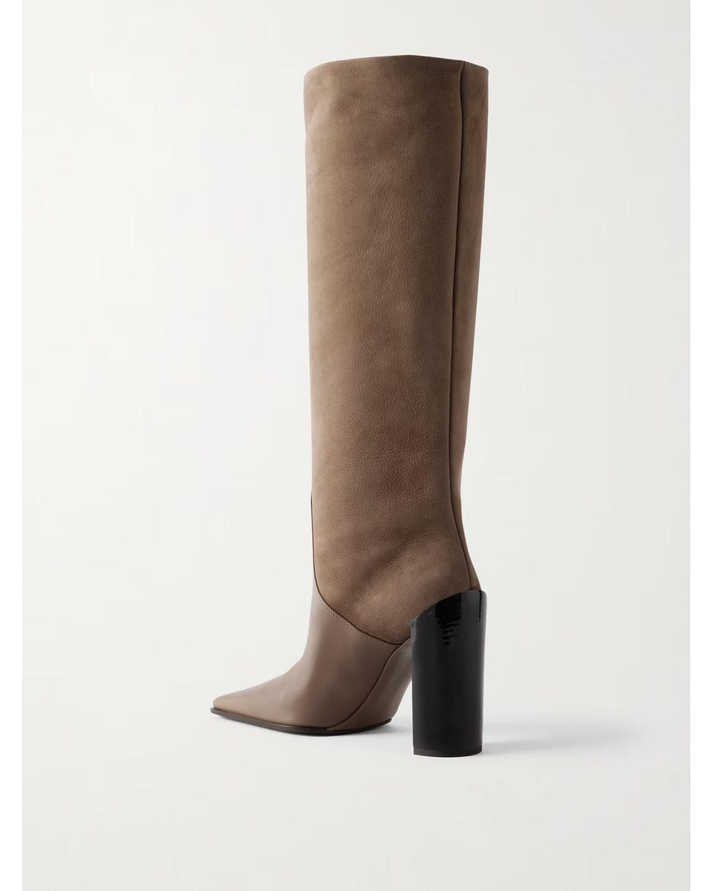 Alaïa Brown Square-Toe Boots