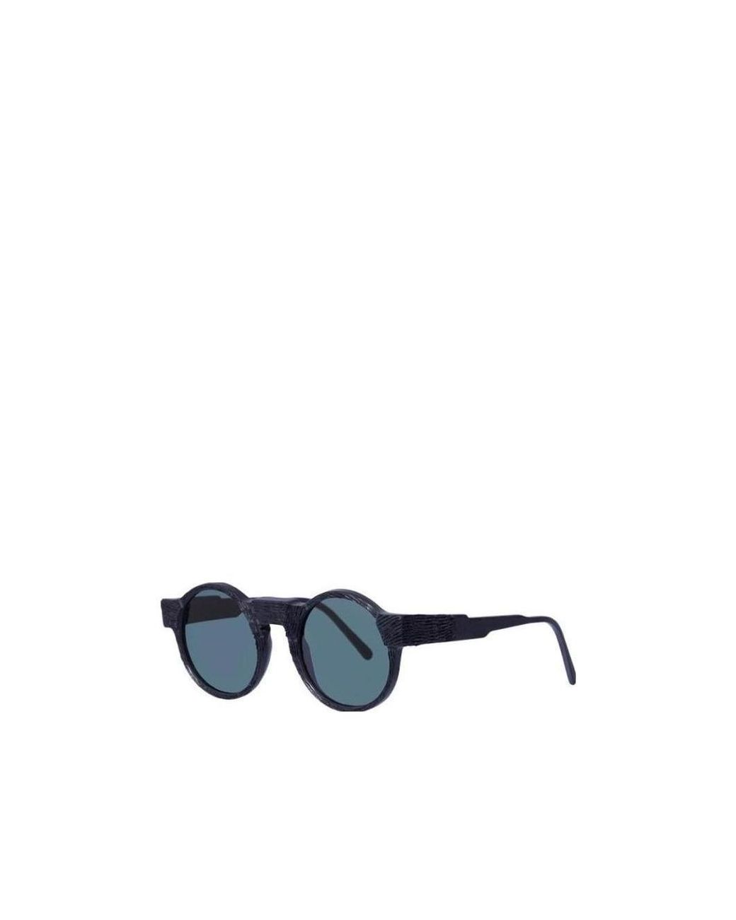 Kuboraum Blue Round Frame Design Sunglasses for men