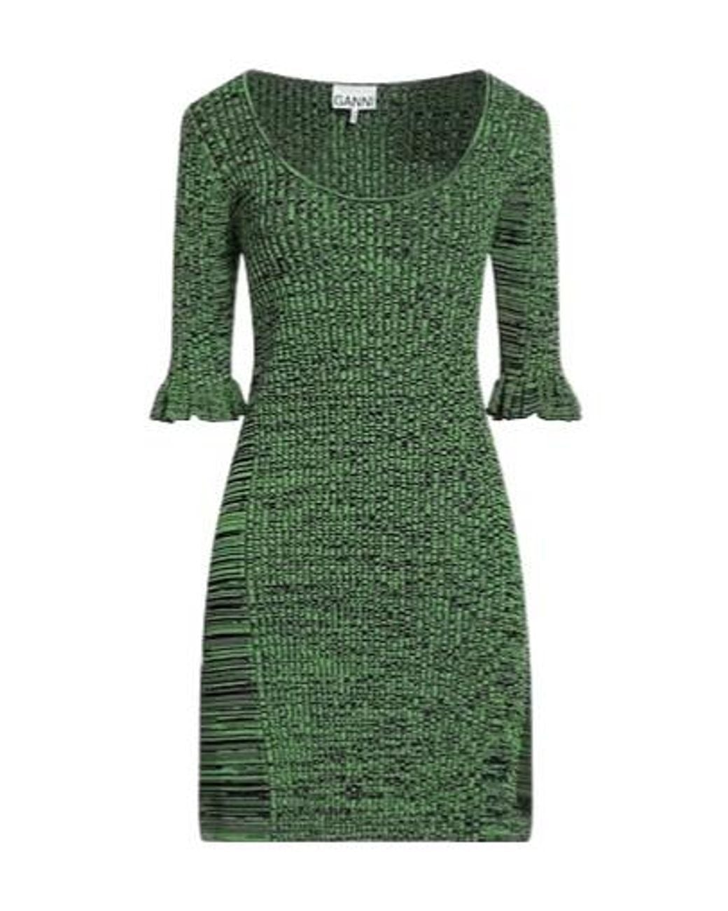 Ganni Green Sheath Dresses