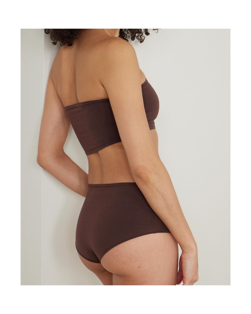 Alaïa Brown Alaïa Second-Skin Knit Lingerie Set