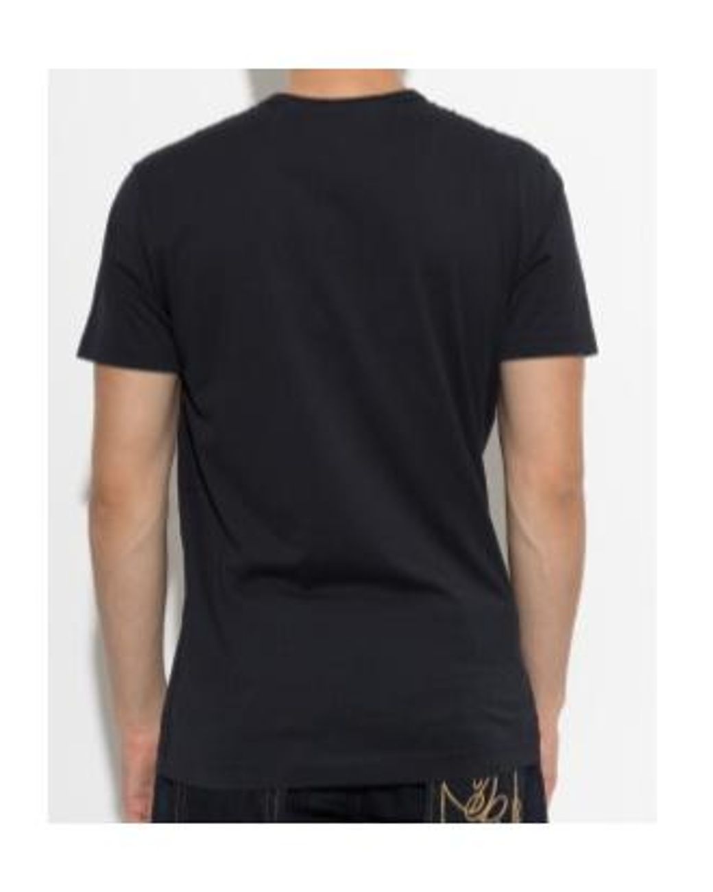 Dolce & Gabbana Black Embroidered Logo T-Shirt for men