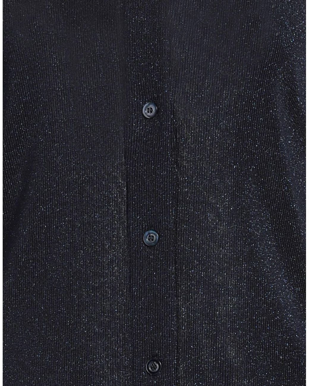 Sportmax Blue Metallic Long-Sleeved Shirt